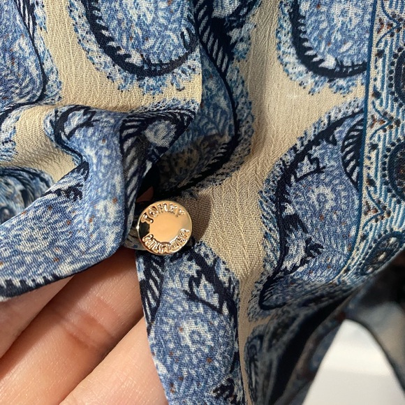 Tommy Hilfiger Blue and Cream Paisley Blouse - Picture 4 of 5